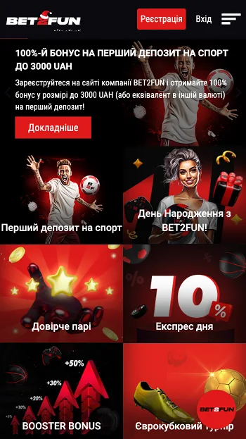 Бонуси БК Bet2Fun